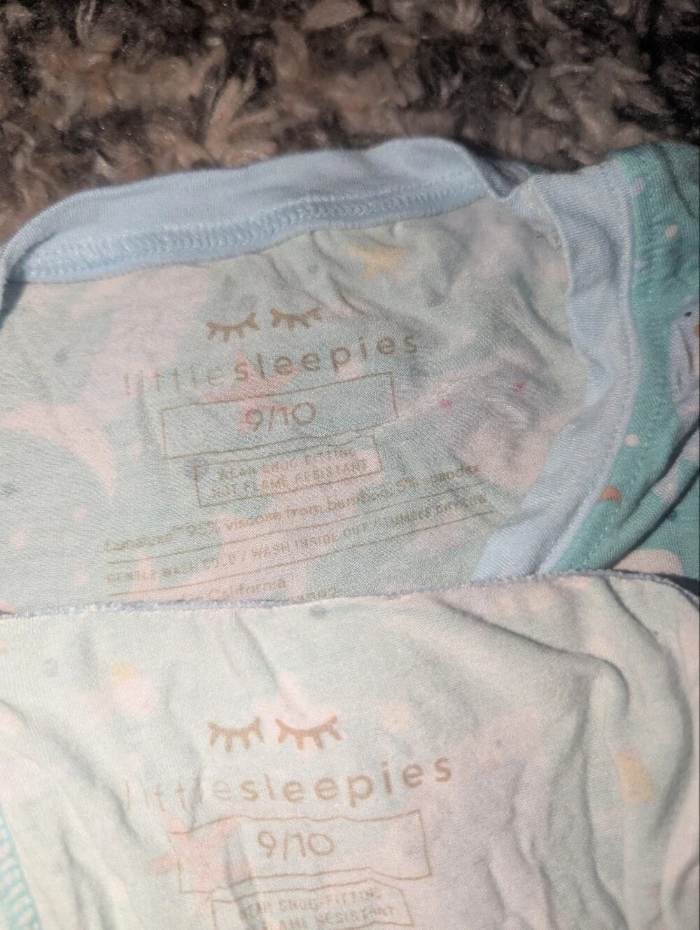 Little Sleepies Mint Shark & Star Pajama Set